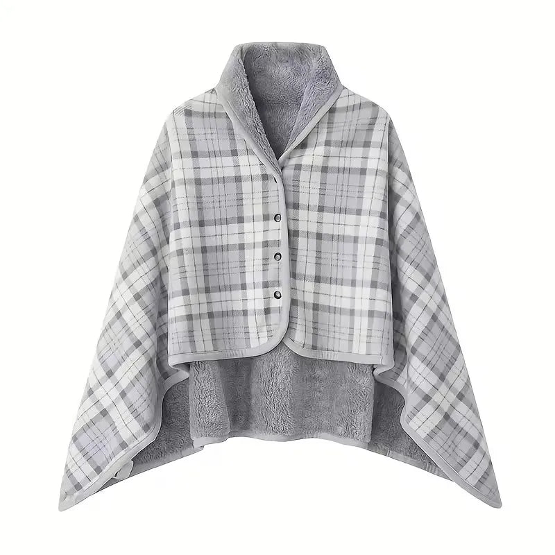 1PC Flannel Shawl Blanket Wearable Lazy Casual Office Warmth Shawl Blanket for Comfort And Style
