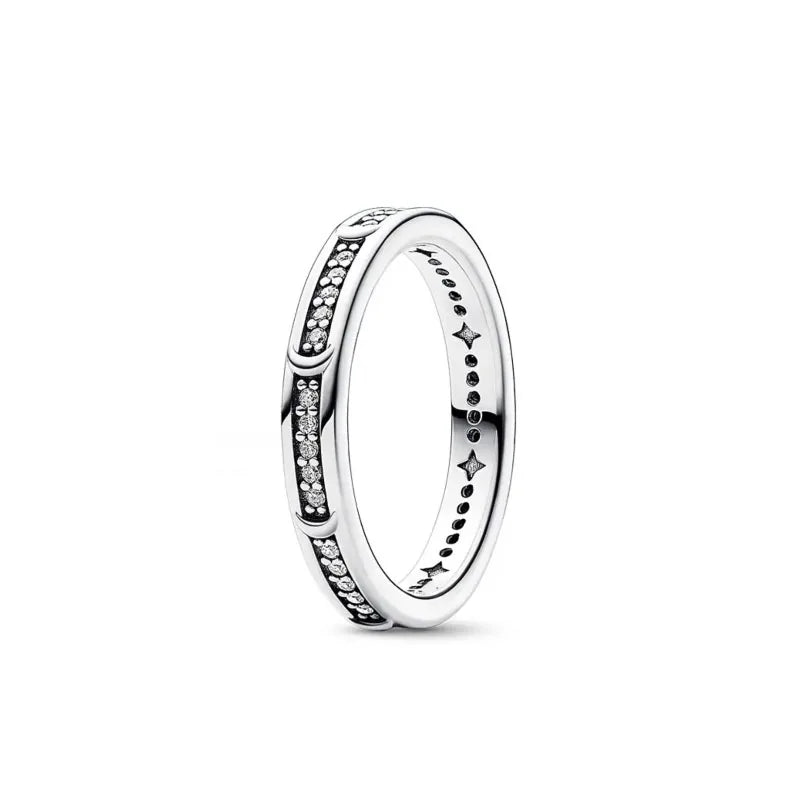 European New 925 Silver Heart-Shaped,Floral,Square Ring Suitable for Exquisite High-Quality Jewelry for Women at Wedding Parties