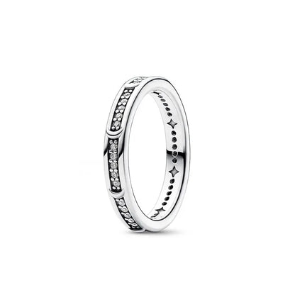 European New 925 Silver Heart-Shaped,Floral,Square Ring Suitable for Exquisite High-Quality Jewelry for Women at Wedding Parties