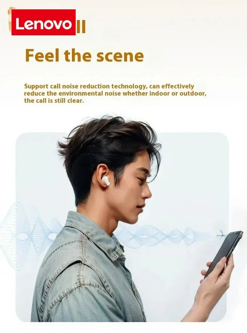 Lenovo Mini Pro 5s Earphones Wireless Bluetooth Earbuds Long-Last Noise Cancellation Headphones Extended Battery Life With Mic