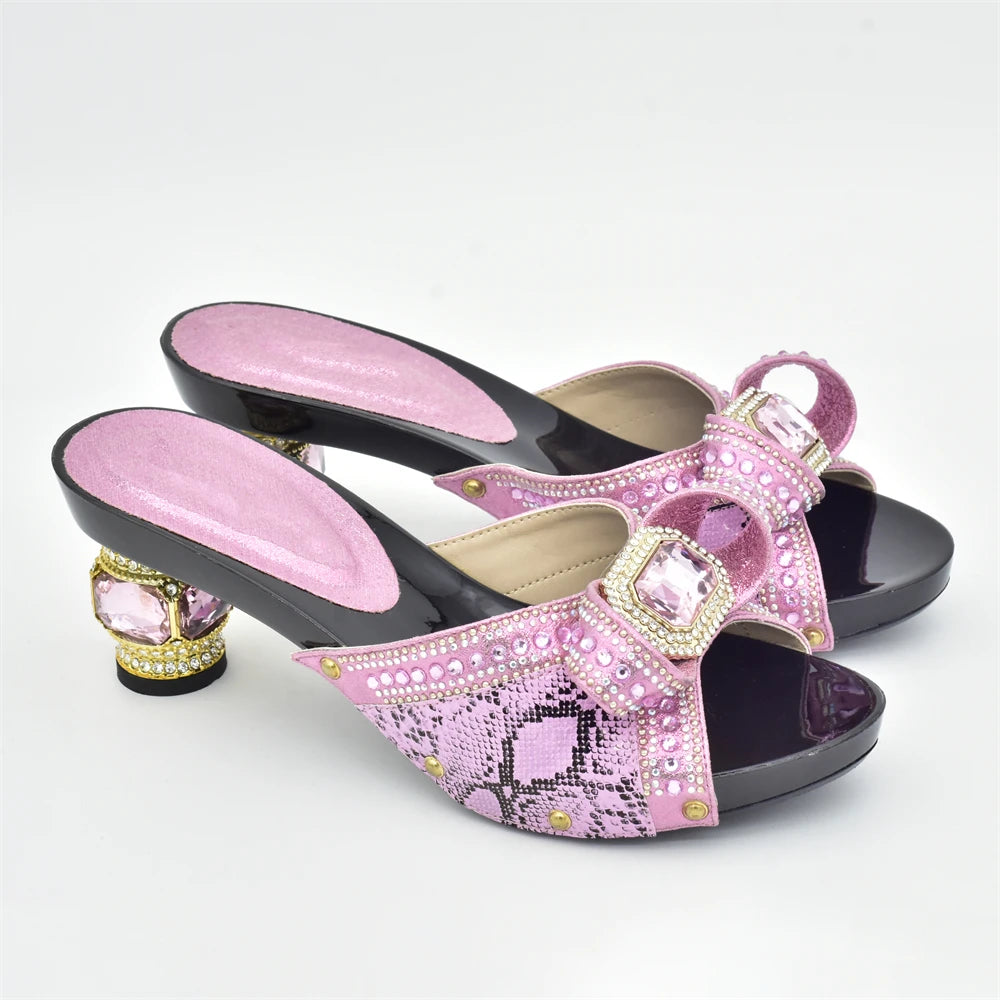 New Nigerian Women Party Pumps High Heels Designer Shoes Women Luxury 2025 Italian In Women High Quality African Wedding Shoes