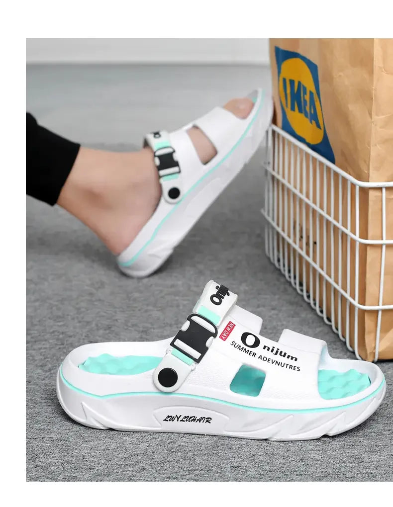 Unisex Slippers Summer Men Sandals Fashion Women Garden Shoes Orginal Beach EVA Slides Soft Thick Shoes Outdoor Non Slip Home