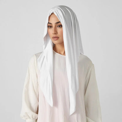New Triangle Jersey Hijab Scarf For Women Muslim Shawls Headscarf Wraps Solid Color Scarves Head Wrap Islamic Turban Headband