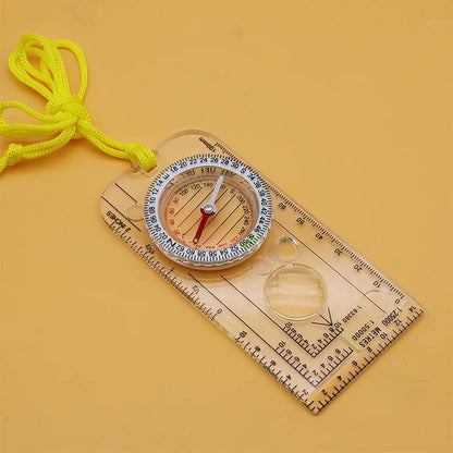 Navigation Map Ruler Compass - Scouting Orienteering Tool for Outdoor Hunting Survival Backpacking