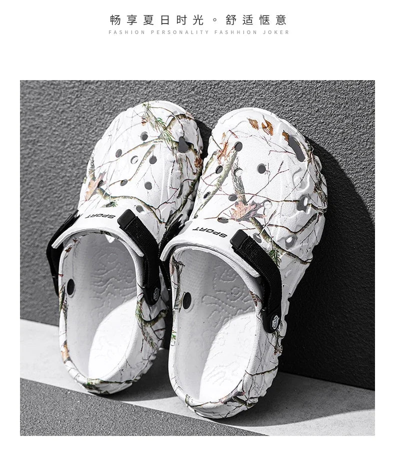 Men Slippers Summer Sandals EVA Platform Garden Shoes Unisex Flat Shoes Women Bedroom Slides High Quality Lightweight Beach