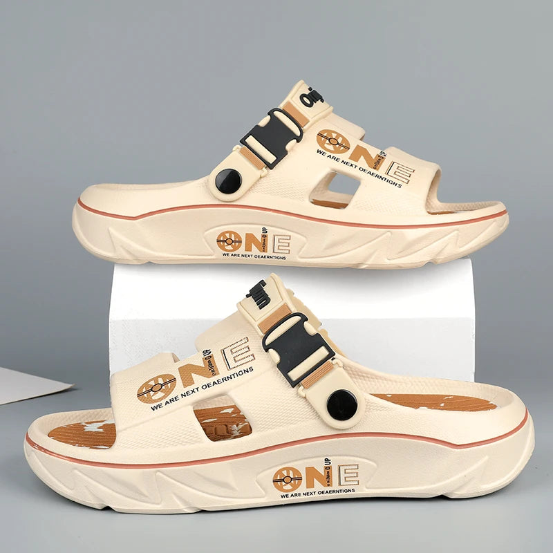 Summer Men's Slippers Outdoor Sandals Beach Comfortable EVA Soft Slides Clogs Casual Garden Shoes Men Women Indoor Home Slippers