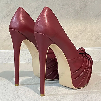 Ronticool New Fashion Women Platform Pumps Stiletto Heels Peep Toe Gorgeous Gold Party Shoes US Plus Size 5-20