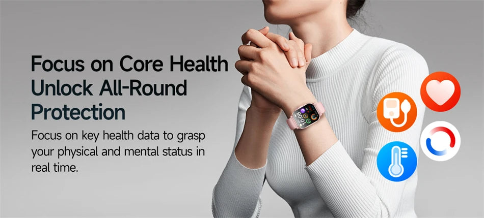 2026 Original Women Health Accurate Diagnosis Smart Watch ECG+HRV BP Blood Oxygen Uric Acid Heart Rate Bluetooth Call Smartwatch