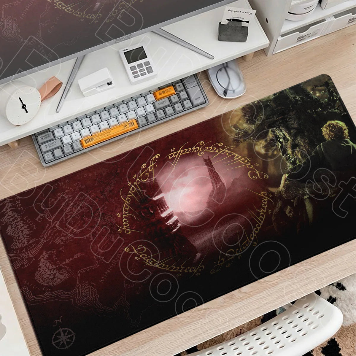 Washable Gaming Mouse Pad L-lord of the Rings PC Table Decoration Carpet XXL Gamer Stitch Edge Rubber Mice Mat Gadgets Keyboards