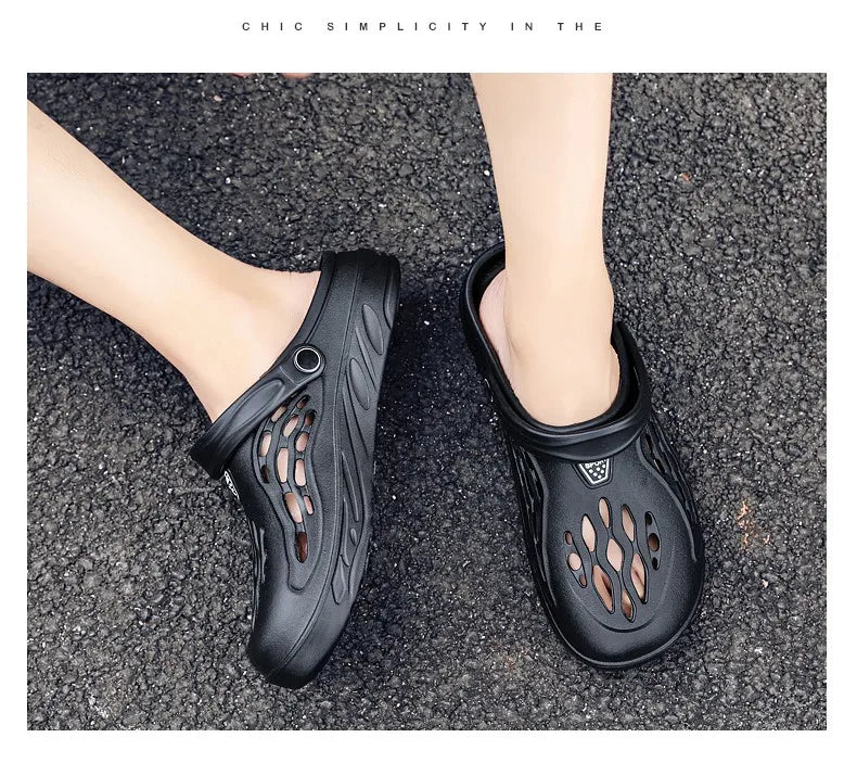 Summer Unisex Clogs Sandals Shoe Men Woman Hoof Thongs Stamp Garden Beach Big Size 36-49 Slippers for Men's Shoes Zapatos Hombr