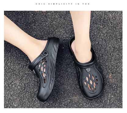 Summer Unisex Clogs Sandals Shoe Men Woman Hoof Thongs Stamp Garden Beach Big Size 36-49 Slippers for Men's Shoes Zapatos Hombr