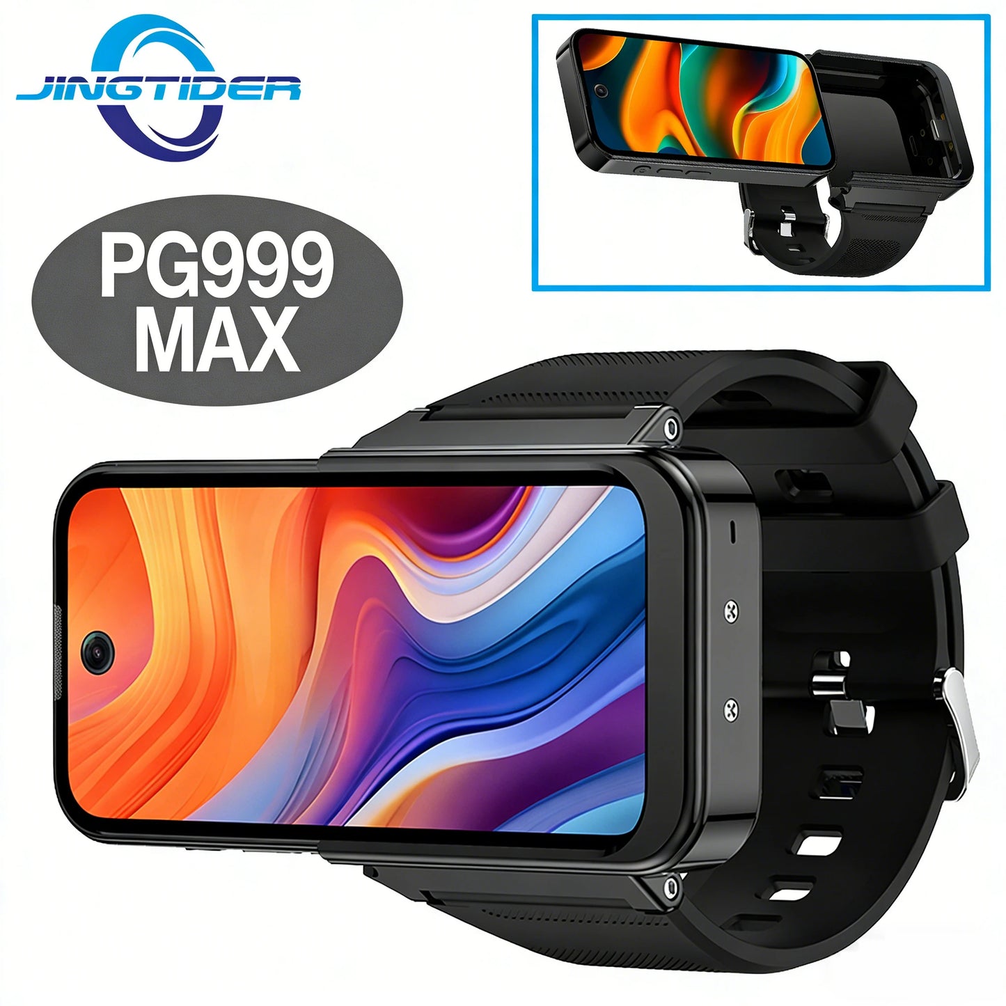 PG999 Max Android 12 4G Smart Watch Phone MT6762 Octa Core 3.97" HD Detachable Screen Dual Sim Dual Standby WIFI GPS Smartwatch