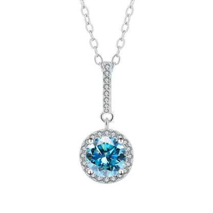 TY D VVS1 Moissanite Pandent Necklace GRA Certified 0.5-2ct Lab Diamond s925 Sterling Silver Dainty Necklaces for Women
