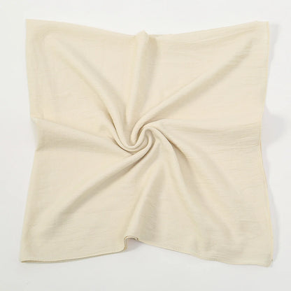 90*90cm Thin Soft Square Scarves for Women Simplicity Solid Color Cotton Linen Headscarf Muslim Female's Hijabs Bag Accessories