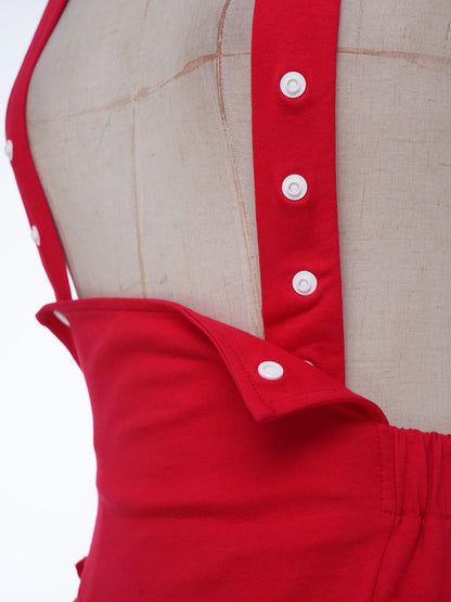 Women Ruffled Skinny Shorts Overalls Rave Dance Party Streetwear Elastic Waistband Adjustable Strap Suspender Short Bib Rompers