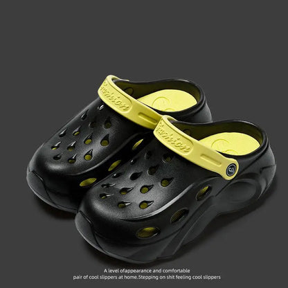 Luxury DIY Pearl Chain Non Slip Clogs Women Summer 2026 Comfort Platform Slip On Sandals EVA Thick Bottom Outdoor Slippers Shoes