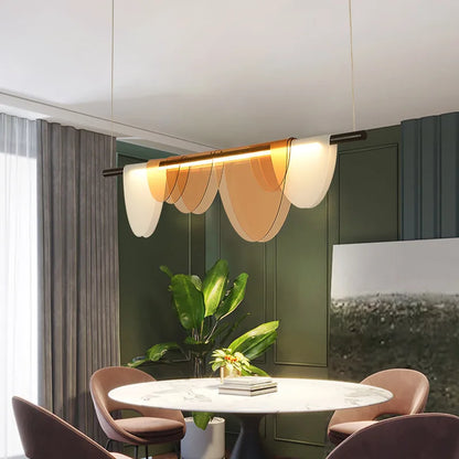 Nordic Blue Amber Acrylic Pendant Lights Living Room Makaron Hanging Lamp for Bedroom Dinning Room