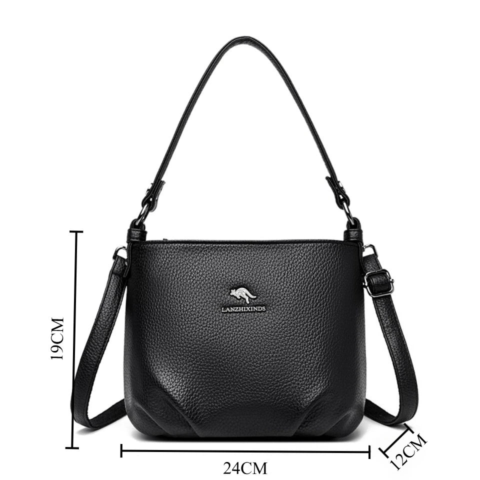 Luxury Shoulder Bags for Women 2026 New Designer Soft Leather Crossbody Bags Casual Messenger Sac Women Bag Purses and Hangbags
