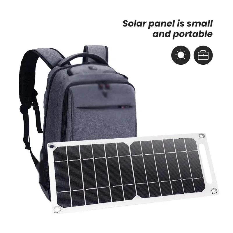 30W Portable Solar Panel 5V Solar Plate WithUSB Safe Stabilize Charger For Power Bank Phone Outdoor Camping Home RV Gift