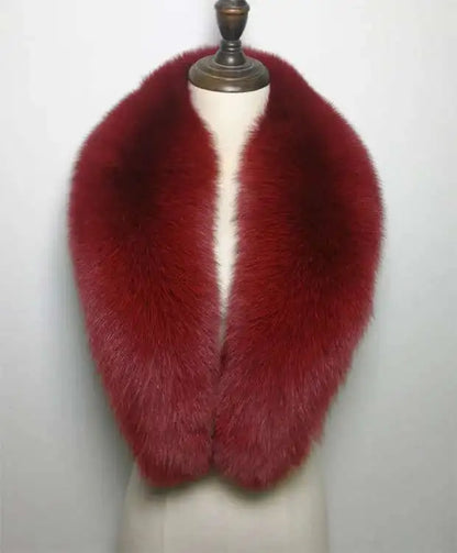 Real Fox Fur Collar for Women Coat Jacket Female Wraps Winter Warm Fur Scarf Extra Large Size Neck Warmer Fur Shawls Scarves