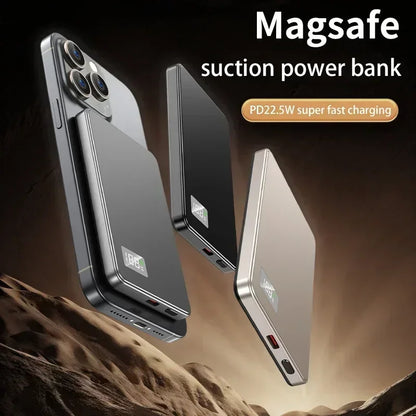 Lenovo Wireless Magnetic 500000mAh Power Bank Fast Charging Portable PD22.5W External Battery for Magsafe for iPhone17 Samsung
