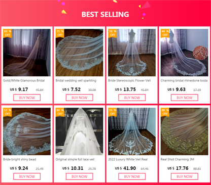 Bridal Wedding Veil Sparkling Pearl Sequins Lace Cathedral Wedding Accessories Hair Accessories 2024 New Veil Custom Made
