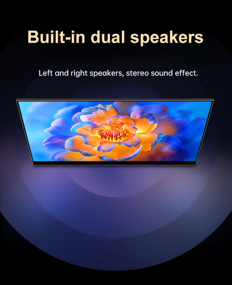 Damrapt 14'' UHD Portable Oled Monitor 4K 16:10 500nits Metal Frame with Stand for Laptop PC Smart Phone Xbox Gaming Display