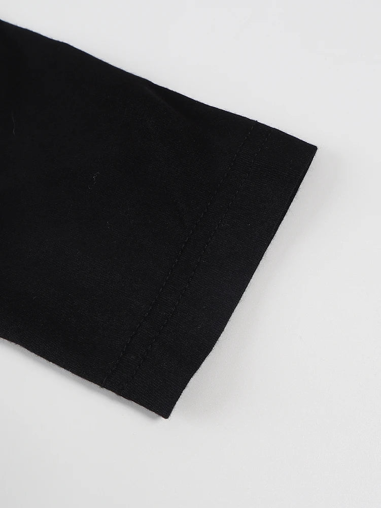 Autumn New Arrivals: Women's Black Long-Sleeved Square Neck Jumpsuit   Casual Long-Sleeved Relaxed Wide-Leg Jumpsuit