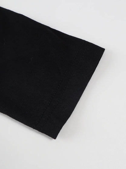 Autumn New Arrivals: Women's Black Long-Sleeved Square Neck Jumpsuit   Casual Long-Sleeved Relaxed Wide-Leg Jumpsuit
