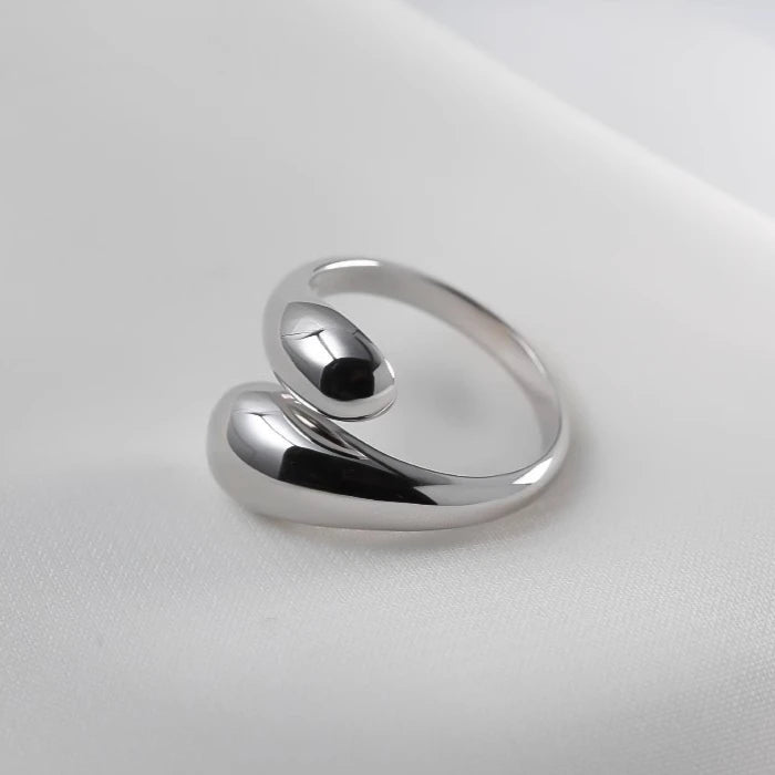 925 Sterling Silver Rings for Women Couple Minimalist Handmade Simple Wide Open Ring Prevent Allergy Jewelry Party Wedding Gift