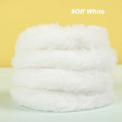 1m Plush Rabbit Hair Twisting Rod Color Fur Ribbon Tapes Rod DIY Gift Plush Twist Wire Stick Dog Toy Handmade Sewing Accessories