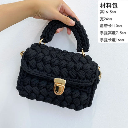 New Rope Woven Women Handbags Designer Knitting Chains Shoulder Crossbody Bag Casual Lady Hand Bags Small Flap Purses