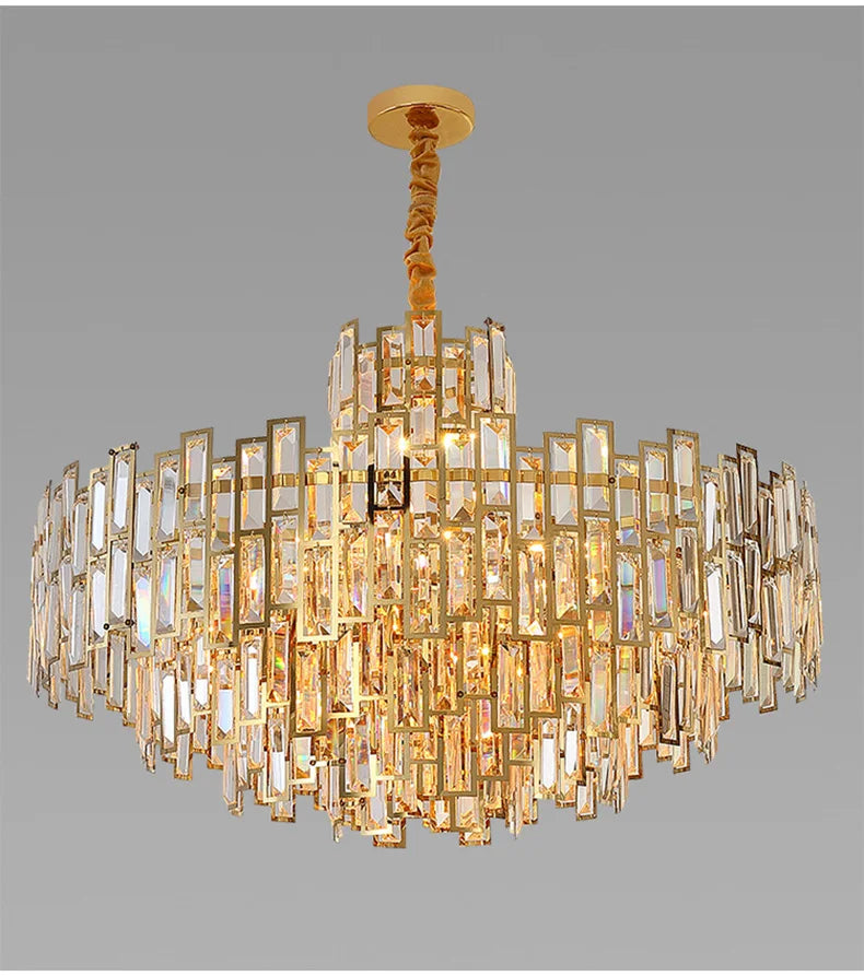 Luxury Crystal Ceiling Pendant Chandelier Lights Dining Room Chandeliers Lighting for Living Room Light Home Decor Lustre Salon