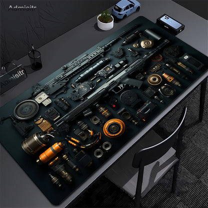 Large Computer Office Game Table Mats Firearms Speed Mouse Pad XXL Rubber Anti-slip Gaming Keyboard Mousepads Long Desk Pads