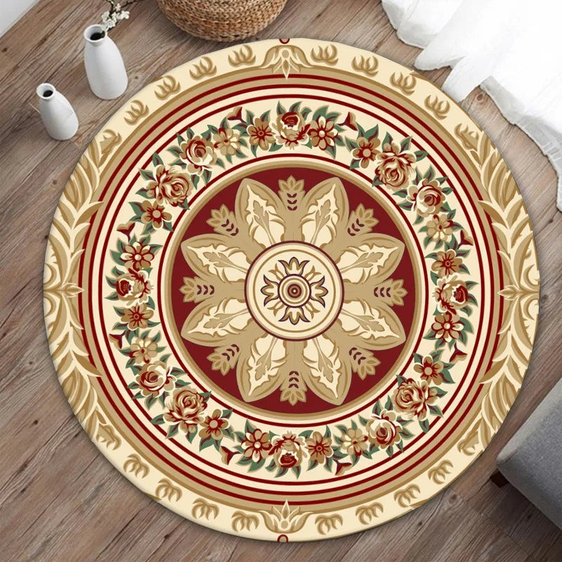 Moroccan Style Living Room Decoration Round Carpet Bohemian Carpet Large Area Rugs for Bedroom Home Rocking Chair Floor Mat