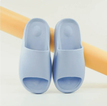 Summer Slippers Men Women Indoor EVA Soft Bottom Sandals Open Toe Trend Slides Beach Shoes Slippers Home Shoes Size 35-46