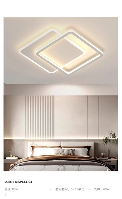 Modern LED Ceiling Lamp Square Ultrathin Living Room Lights with Remote Control Bedroom Study Dining Home Decor Lighting Fixture