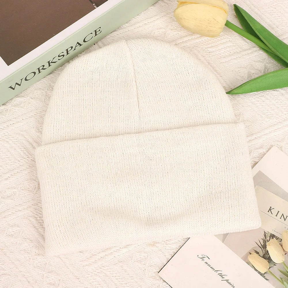 Winter Hats for Men Woman New Beanies Knitted Solid Cute Hat Girls Autumn Female Beanie Caps Warmer Bonnet Ladies Casual Cap