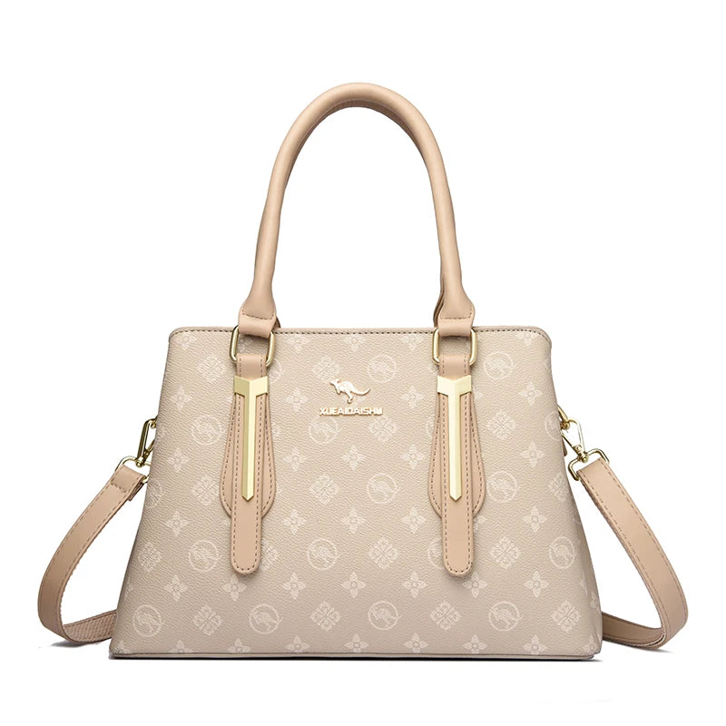 Luxury Women Handbag Fashion Print Large Capacity Shoulder Crossbody Bag Leisure Designer Soft Leather Ladies Purses and Handbag