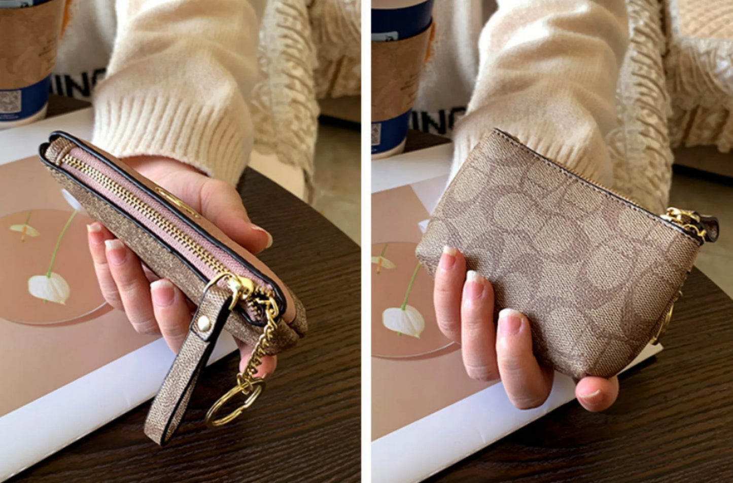 2026 New Classic Old Flower Small Wallet, Women's Mini Wallet, Coin Small Bag, Change Bag, Leather Wallet, Storage Bag, Card Bag