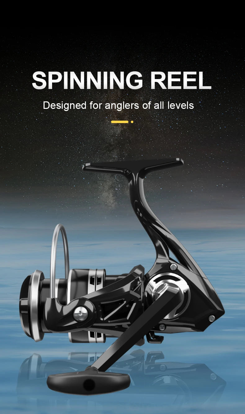 Professional 1000-7000 Series Spinning Reel,Fresh and Saltwater Spinning Fishing Reel,26 LBS Max Drag,5.2:1 Gear Ratio