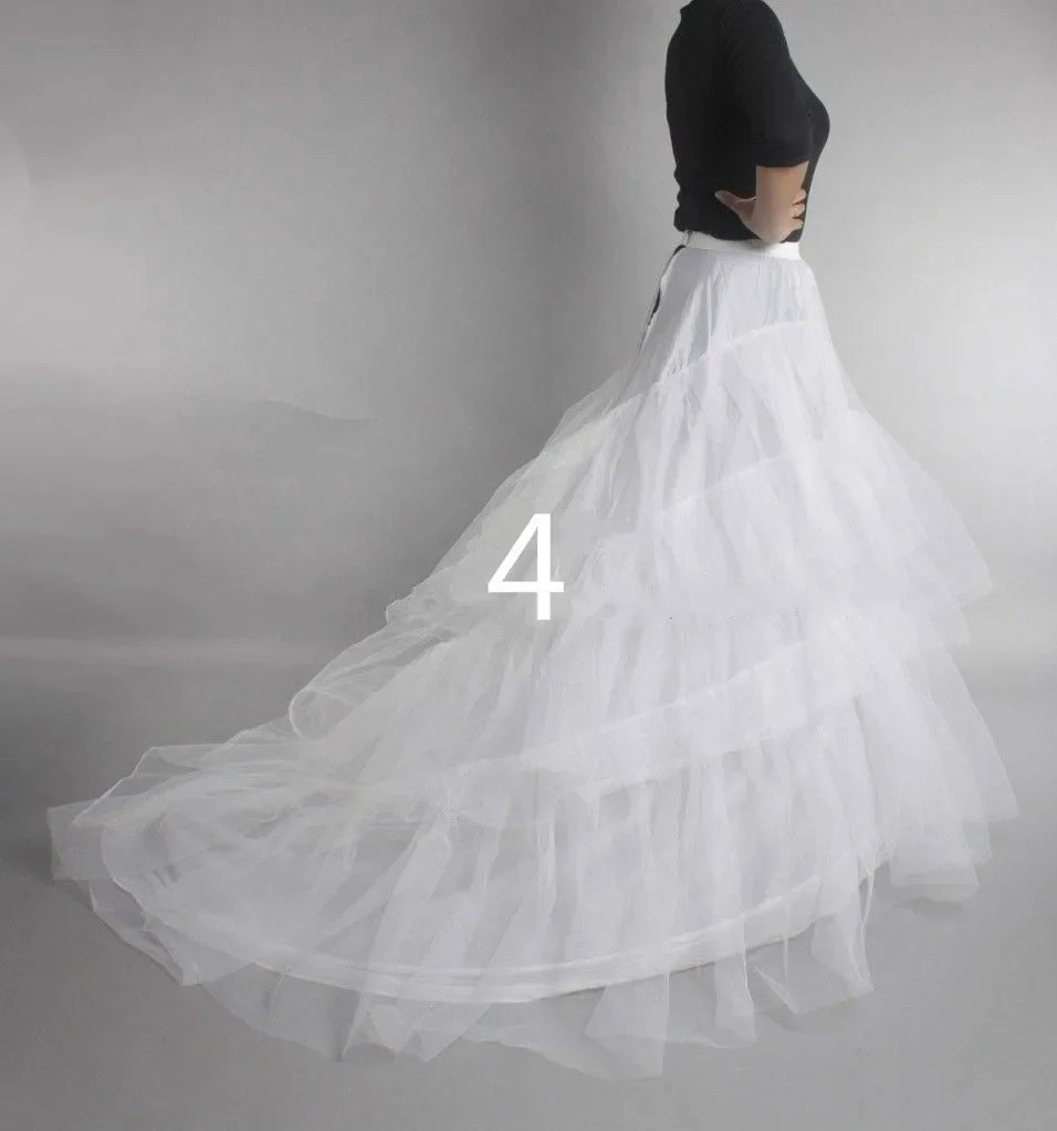 In Stock 6 Hoops Wedding Petticoat Crinoline Slip Bridal Underskirt Puffy High Quality Customized
