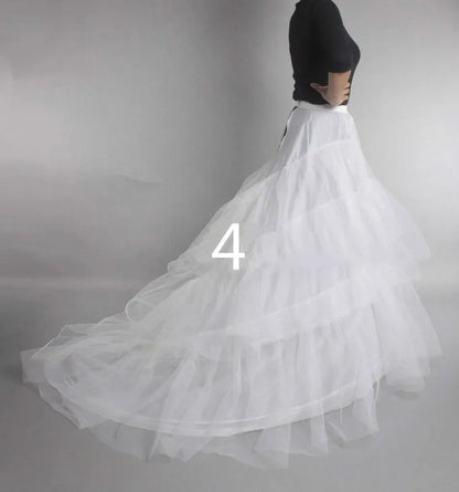 In Stock 6 Hoops Wedding Petticoat Crinoline Slip Bridal Underskirt Puffy High Quality Customized