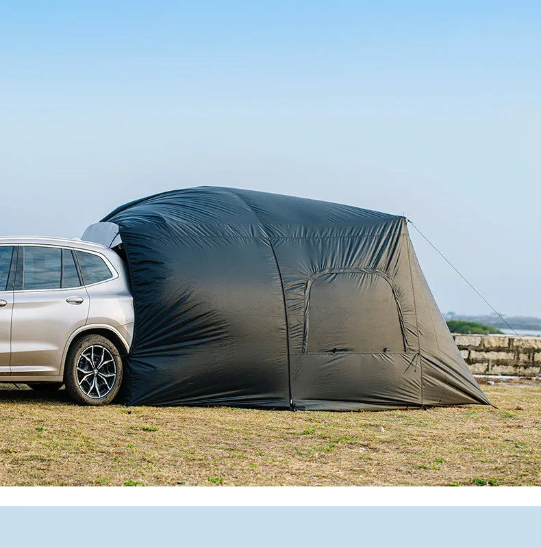Universal SUV Camping Tent with Spacious Awning Waterproof Car Tent Easy Setup for Backpacking Traveling Outdoors Car Tail Tent