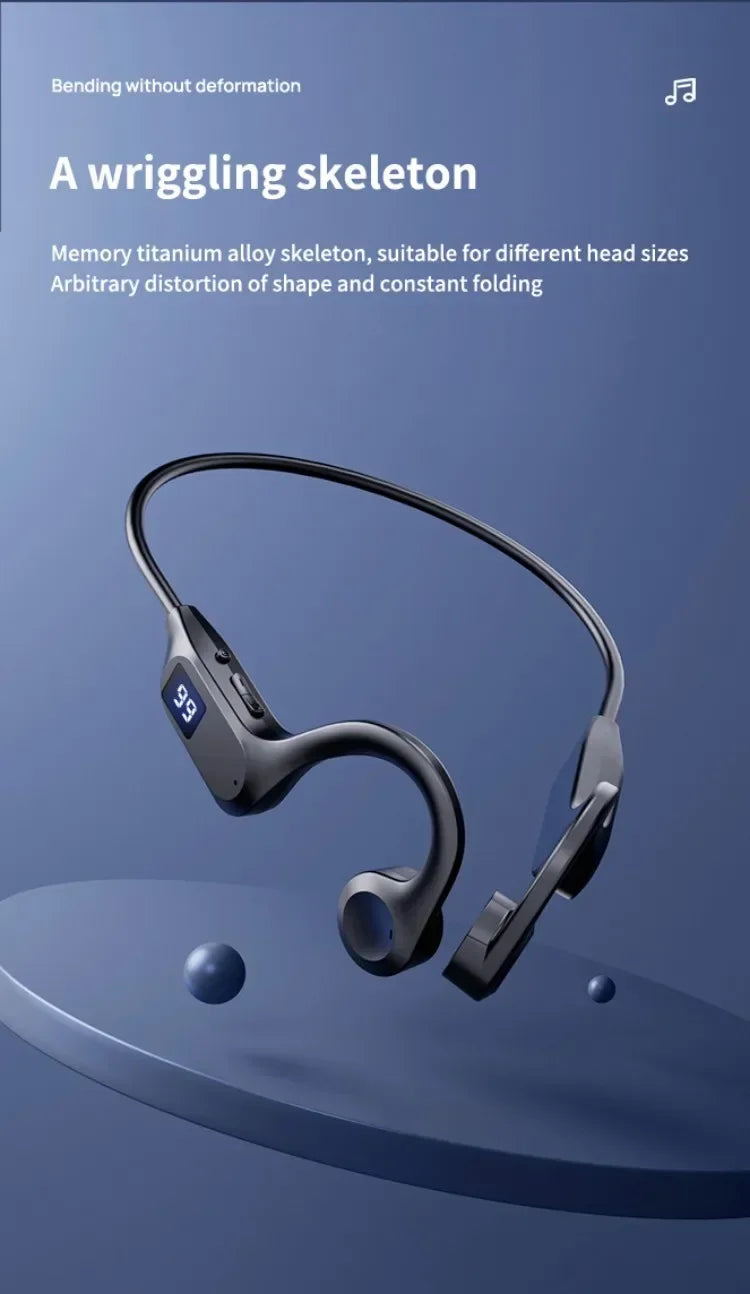 Original Bosete X7 Bone Conduction Wireless Headphones Bluetooth 5.3 Waterproof Ear Hook Sports Running Earphones With Mic