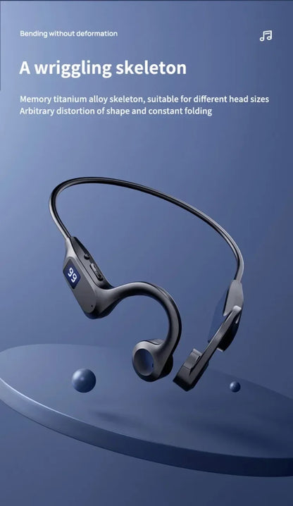 Original Bosete X7 Bone Conduction Wireless Headphones Bluetooth 5.3 Waterproof Ear Hook Sports Running Earphones With Mic