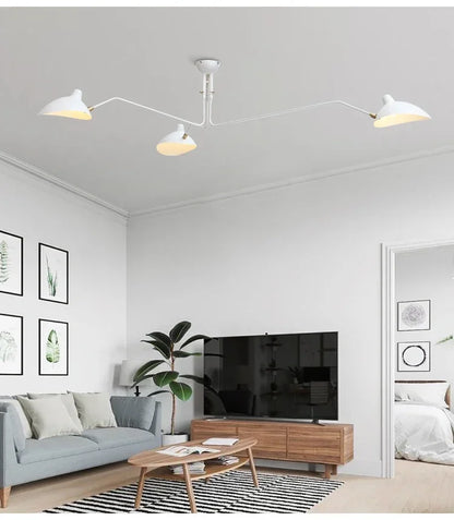 Industry Ceiling Lamp Nordic Black Spider Light Led Iron Black Ceiling Light for Home Decor Living Room Led Chandeliers Lights