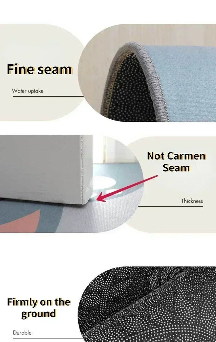Kitchen Long Runners Carpet Living Room Decoration Corridor Non-slip Rugs Bedroom Doorway Passageway Mat Washable Customizable