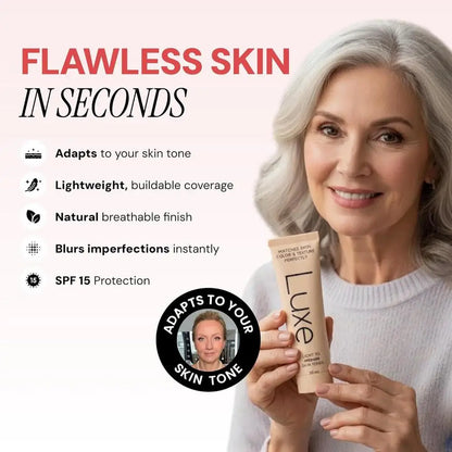 Korean Luxe Color-Adjusting Liquid Foundation Natural Matte Moisturizing Concealer Long Lasting Full Coverage Base Makeup
