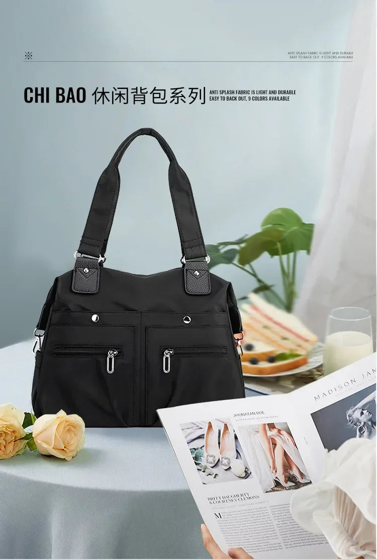 Tote Bag Handbag Shoulder Bag for Women Nylon Waterproof Large Capacity Shopping CrossBody Bag Ladies Messenger Bags Handbags